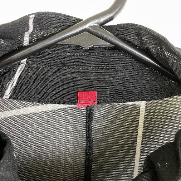 IC by Connie K Jacket Womens Medium Black Mesh Top Full Zip Wire Collar Sheer - Picture 9 of 10